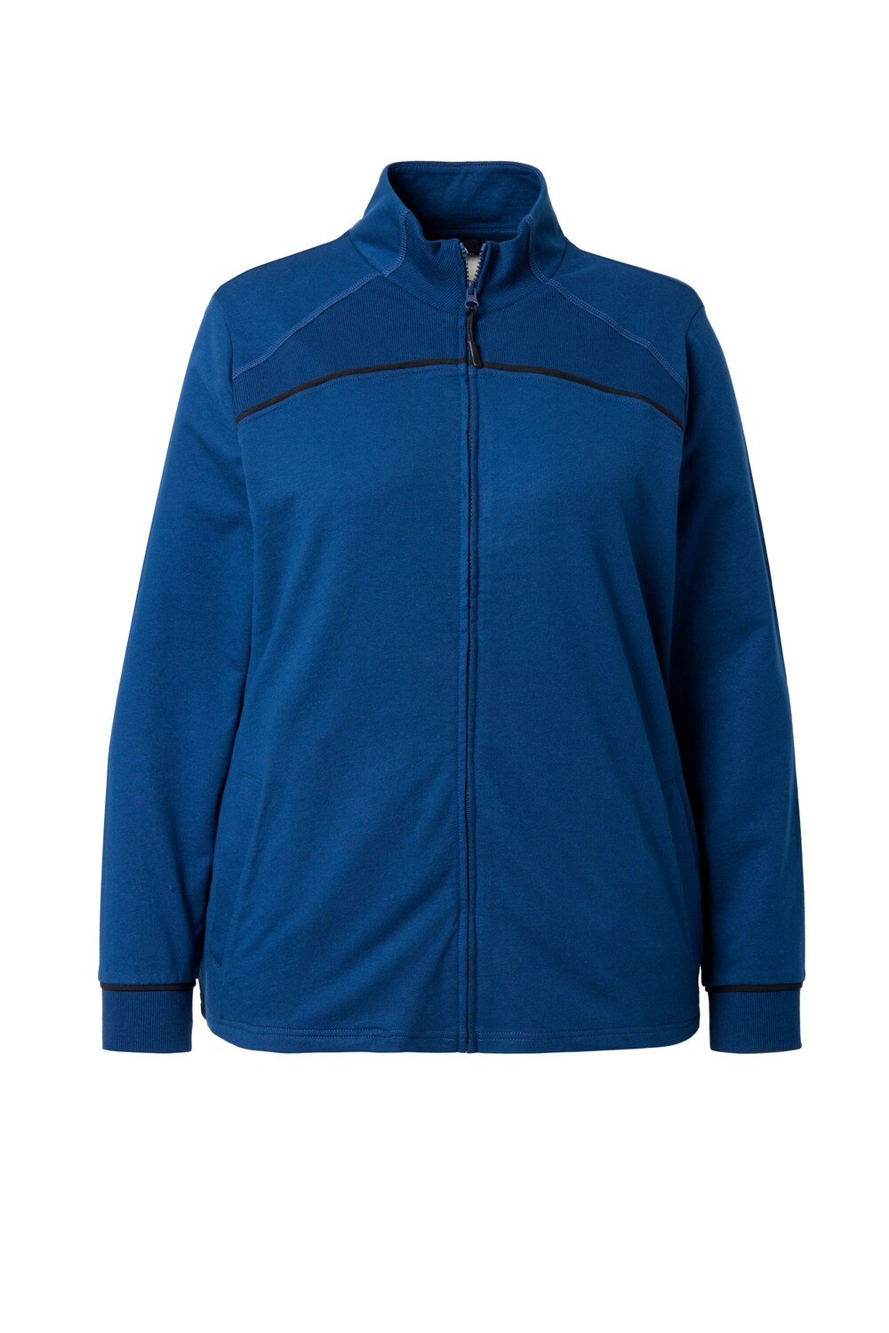 

Ulla Popken Толстовка с молнией в темно-синем цвете