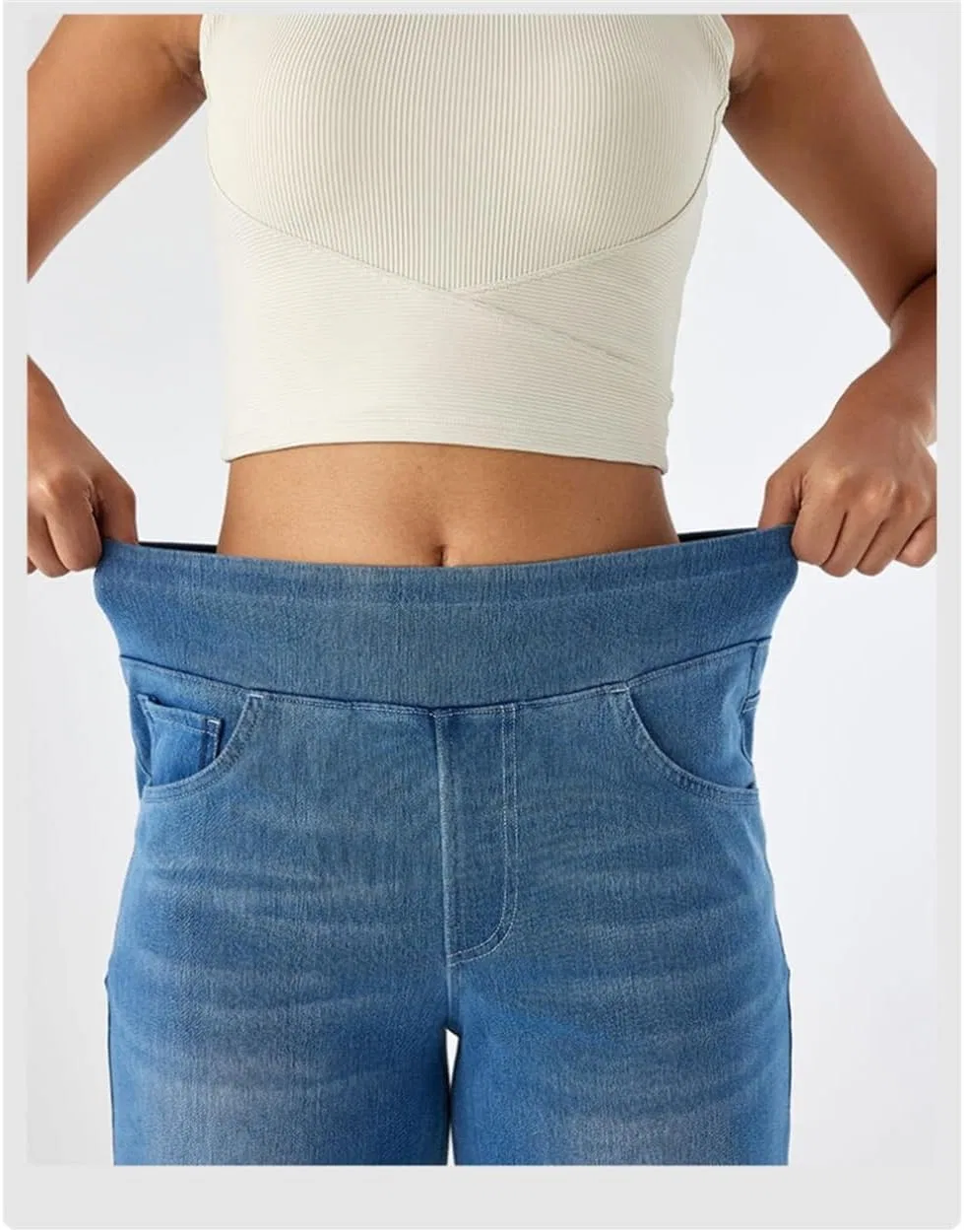 Джинсы Wide Leg, Light Blue — фото 3