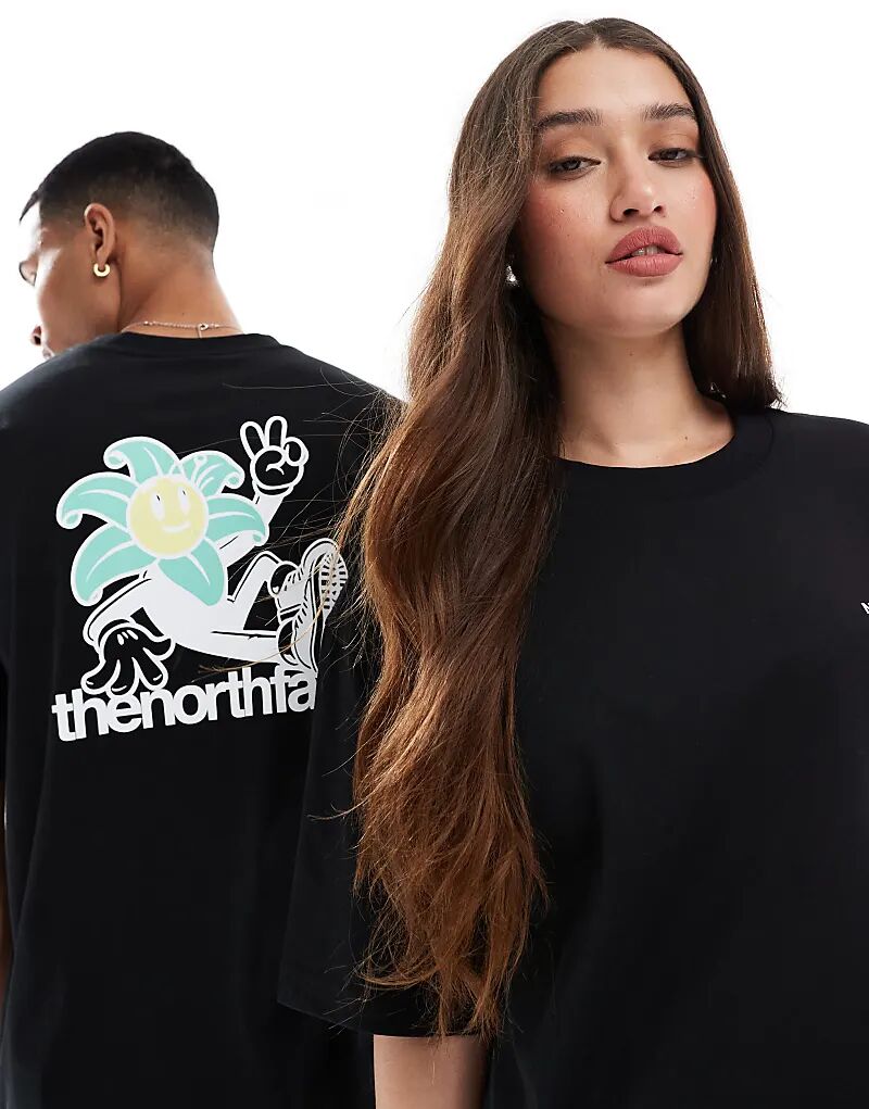 

Футболка оверсайз с принтом на спине North Face Blossom черного цвета эксклюзивно для ASOS