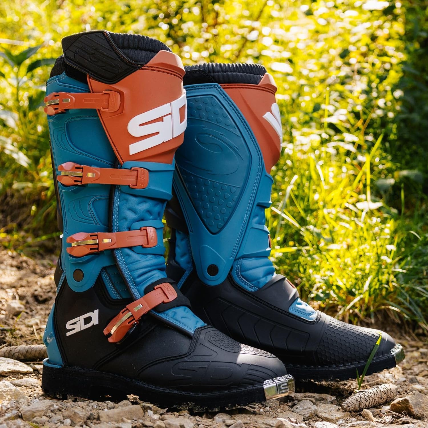 Ботинки для эндуро и бездорожья SIDI X Power, синий/оранжевый — фото 3