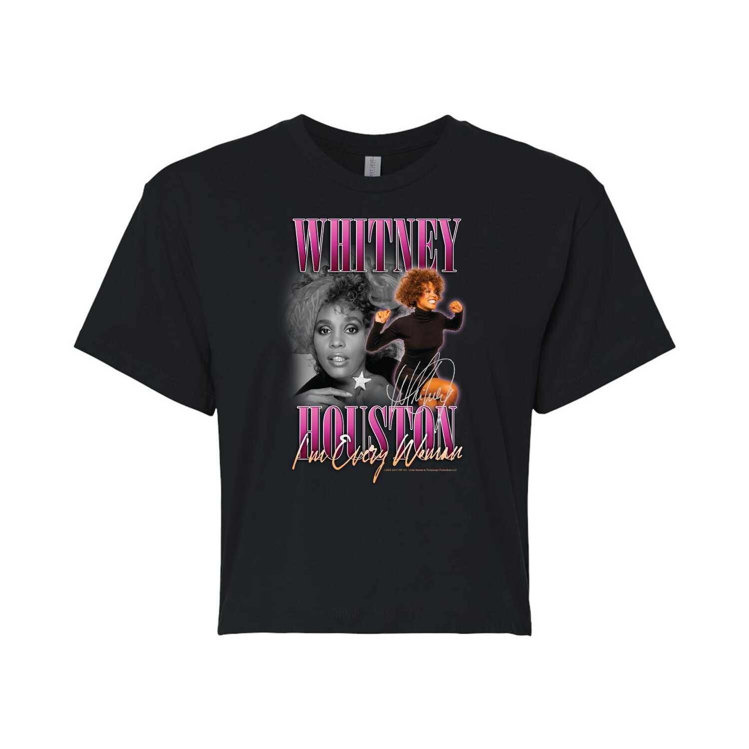 

Укороченная футболка Whitney Houston для юниоров Licensed Character, черный