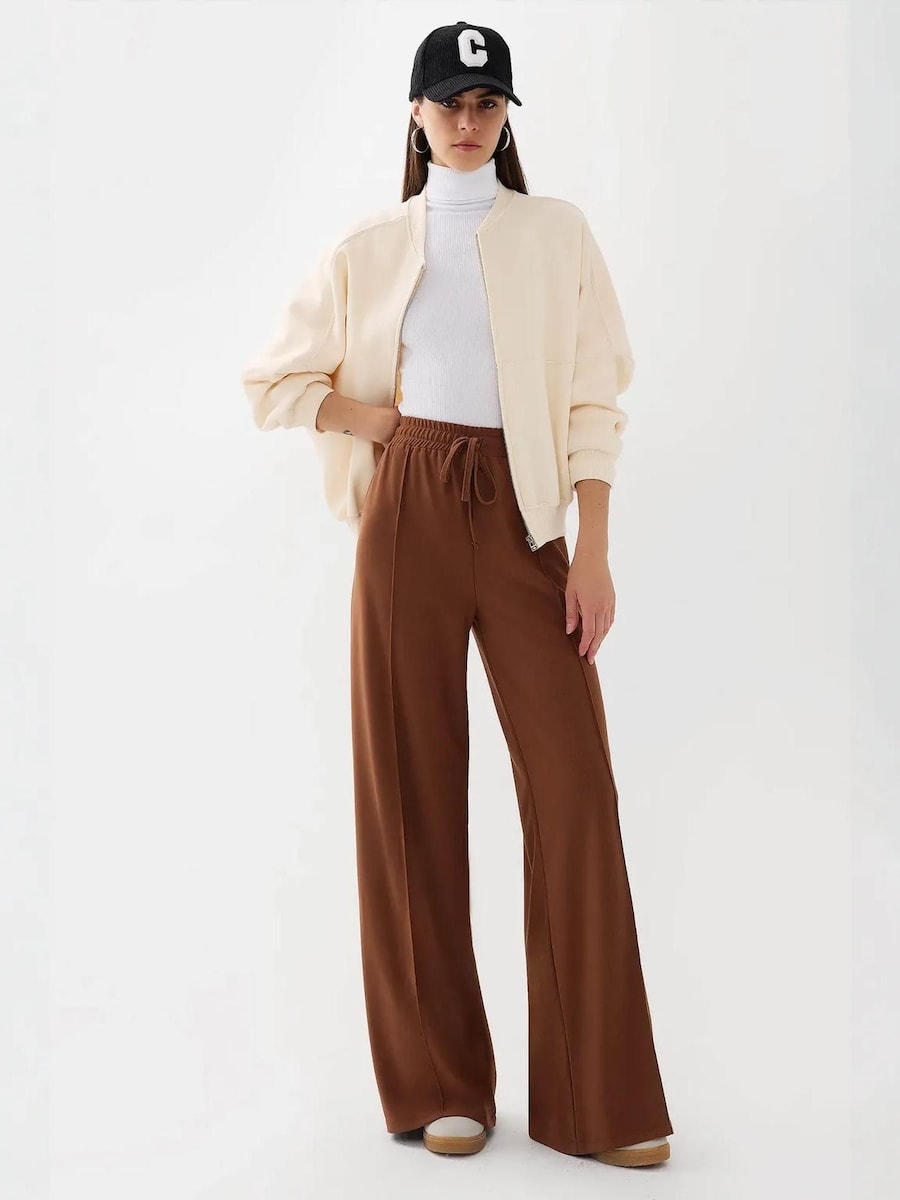 

Широкие брюки со складками Hiccup, коричневый