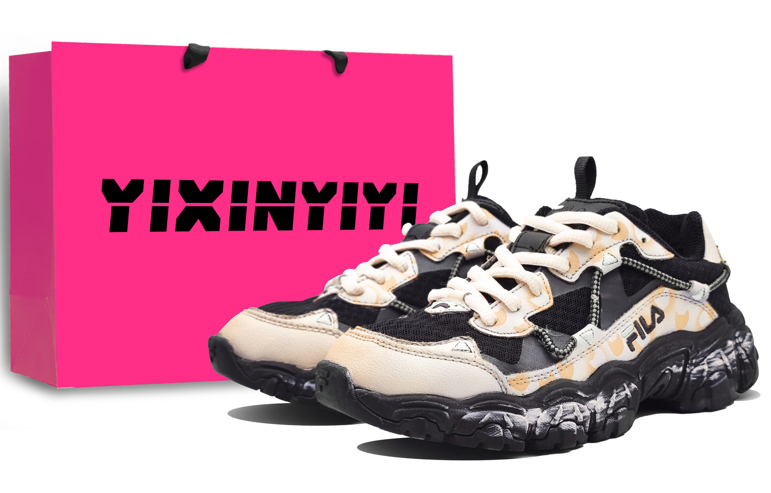 

Fila Износостойкие низкие повседневные кроссовки для бега, унисекс, ярко-оранжевого цвета