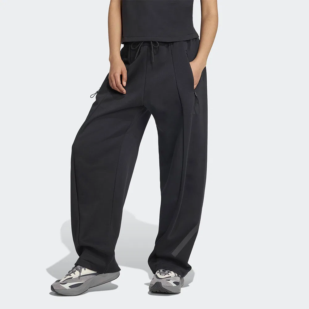 Женские брюки Adidas Z.N.E. с открытым низом, чёрные
