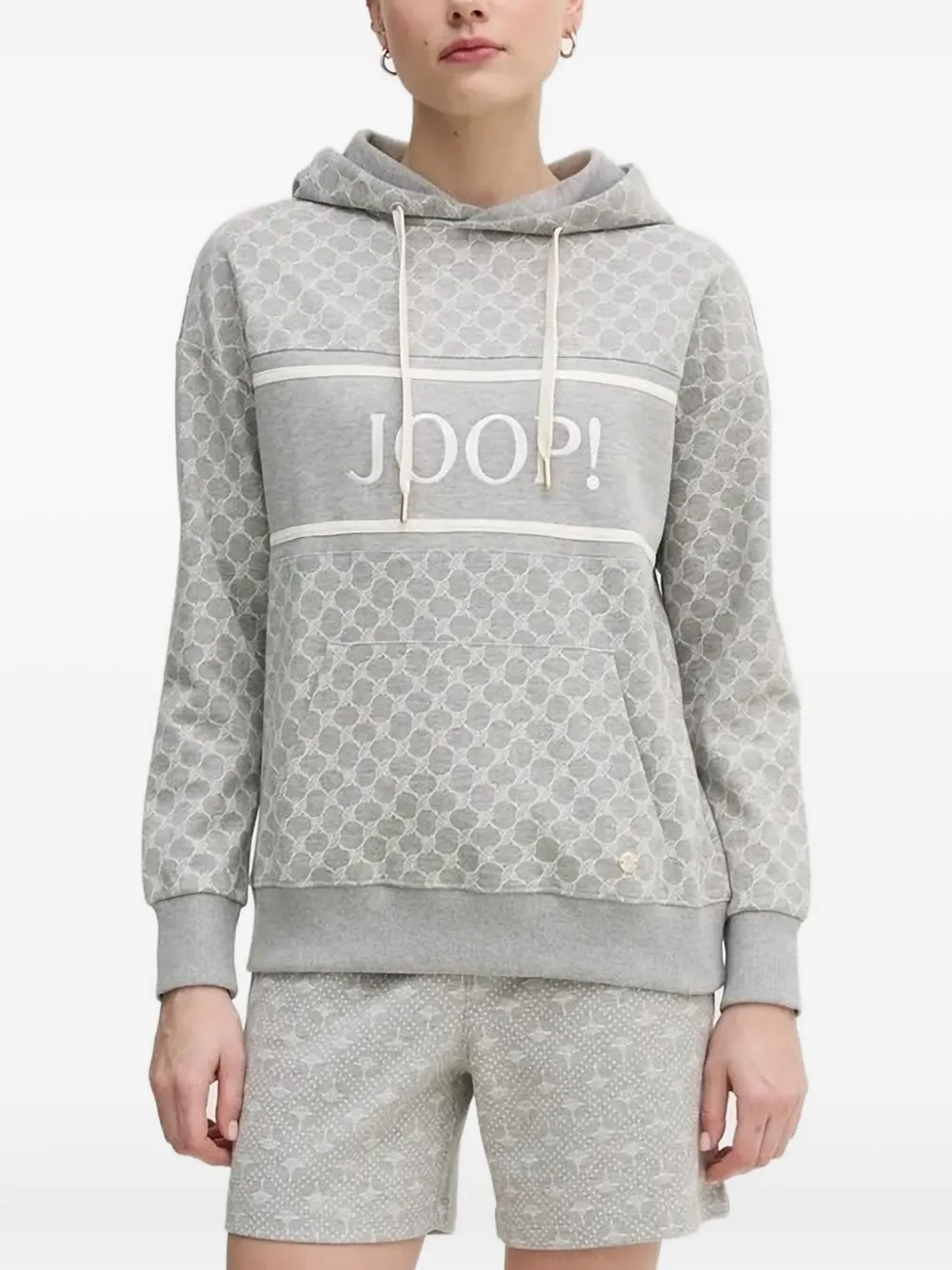 

Толстовка с капюшоном и логотипом «Васильки» Joop!, серый