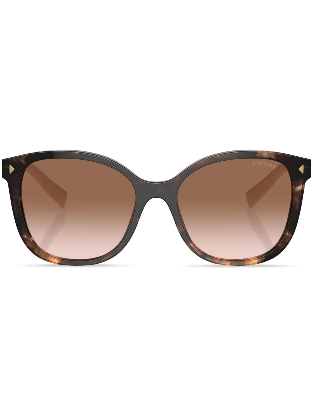 

Солнцезащитные очки в оправе черепаховой расцветки Prada Eyewear, зеленый