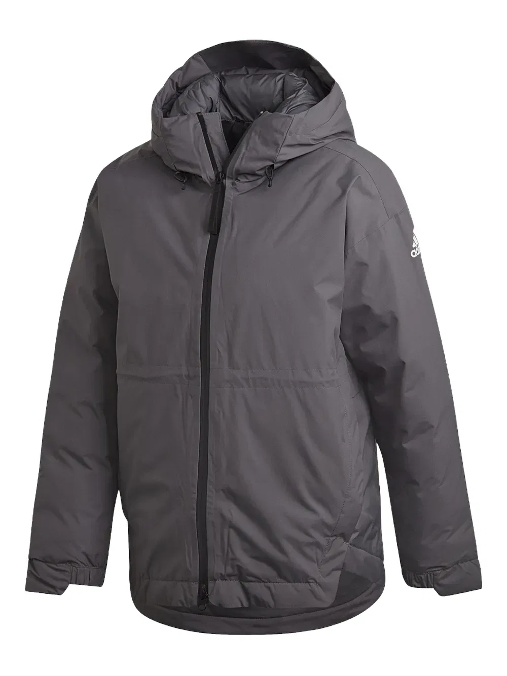 Куртка Rain.Rdy с капюшоном и полосками Adidas, серый