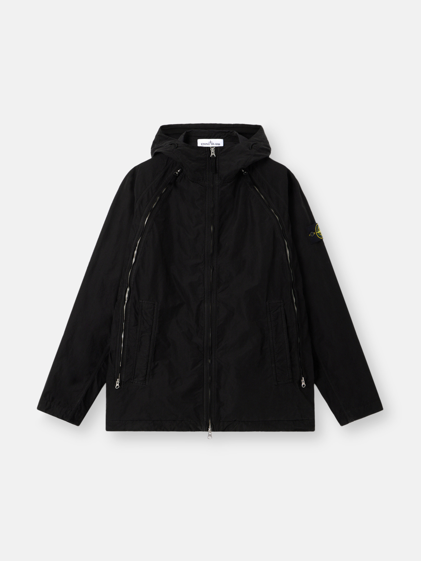 

Куртка с капюшоном, защитой от падений и карманами на молнии Stone Island Q100013 DAVID LIGHT-TC, черный