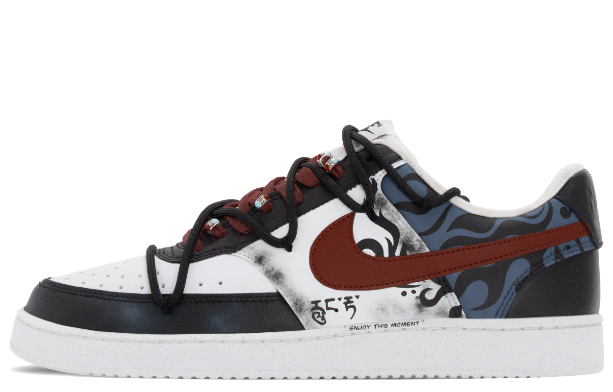 

Nike Court Vision 1 Vintage, этнический стиль, Pingcai амортизация, противоскользящие низкие скейтборд кроссовки мужские черные красные