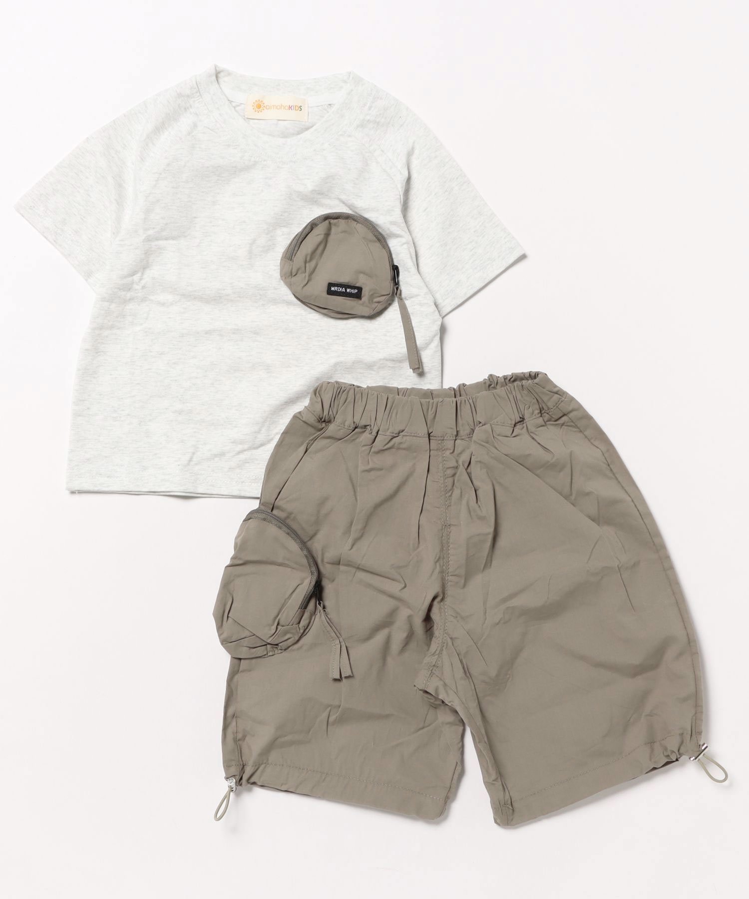 Футболка с карманами и спортивные штаны в комплекте Aimoha Kids, gray — фото 2