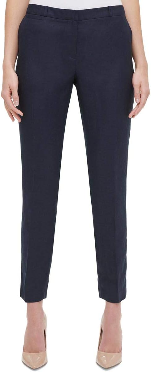 

Женские льняные брюки Tommy Hilfiger Slim-Leg Ankle, Midnight