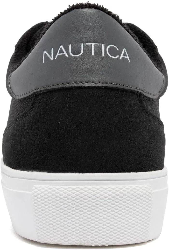 Мужская повседневная обувь Nautica, классические низкие лоферы на шнуровке, модные кроссовки - в стандартных и широких размерах, черный — фото 3