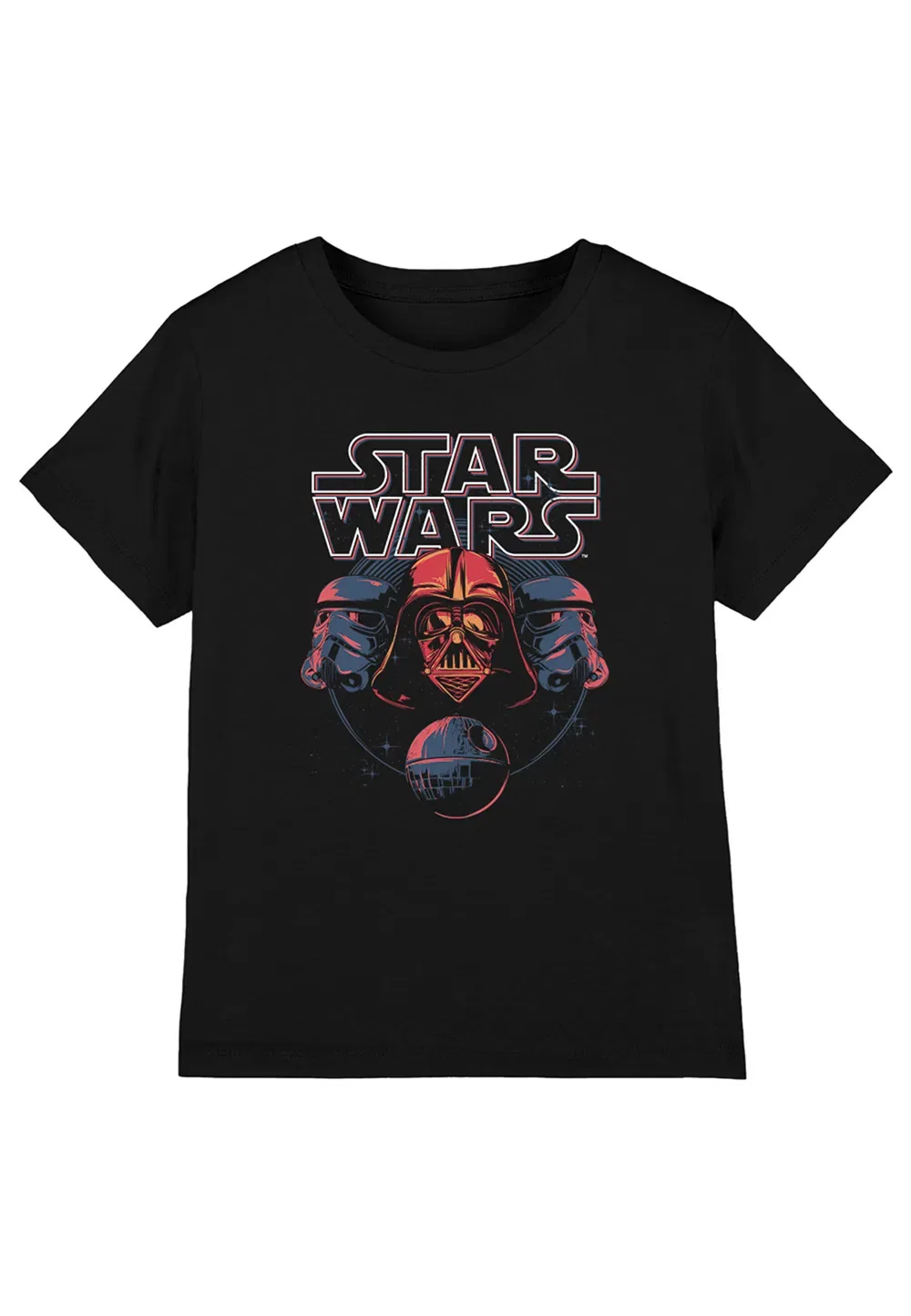 Футболка детская Star Wars с принтом Death Star Trio, черный — фото 4