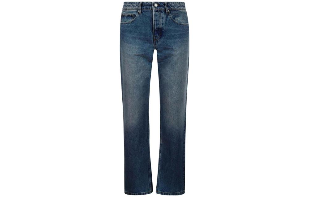 

Ами Пари Логотип нашивка Прямые джинсы AMIPARIS, Синий