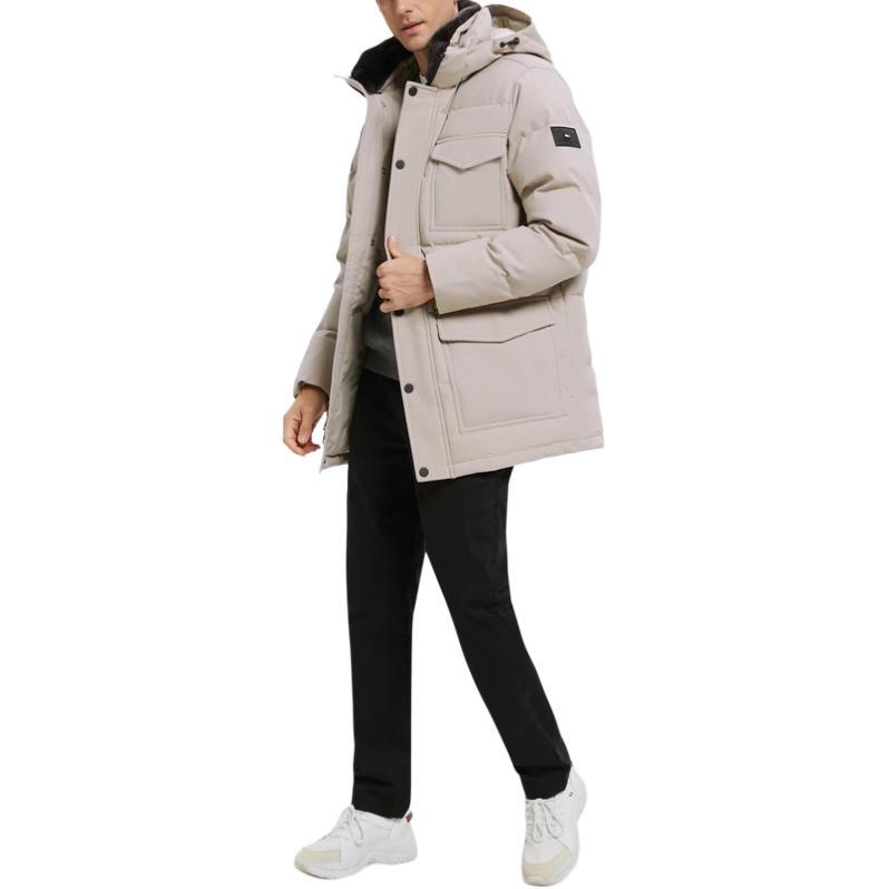 Tommy Hilfiger Пуховик FW24 мужской хаки, Khaki — фото 4