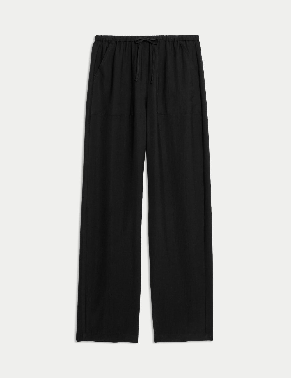 

Прямые брюки с лиоцеллом Marks & Spencer, черный