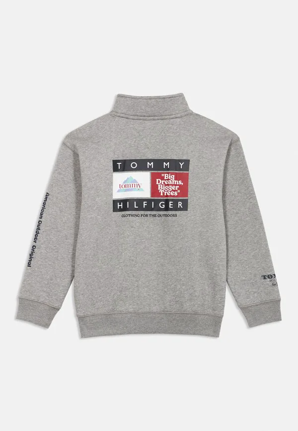 Толстовка с несколькими вариантами длины на молнии до середины груди Tommy Hilfiger, Mid Grey Heather — фото 2
