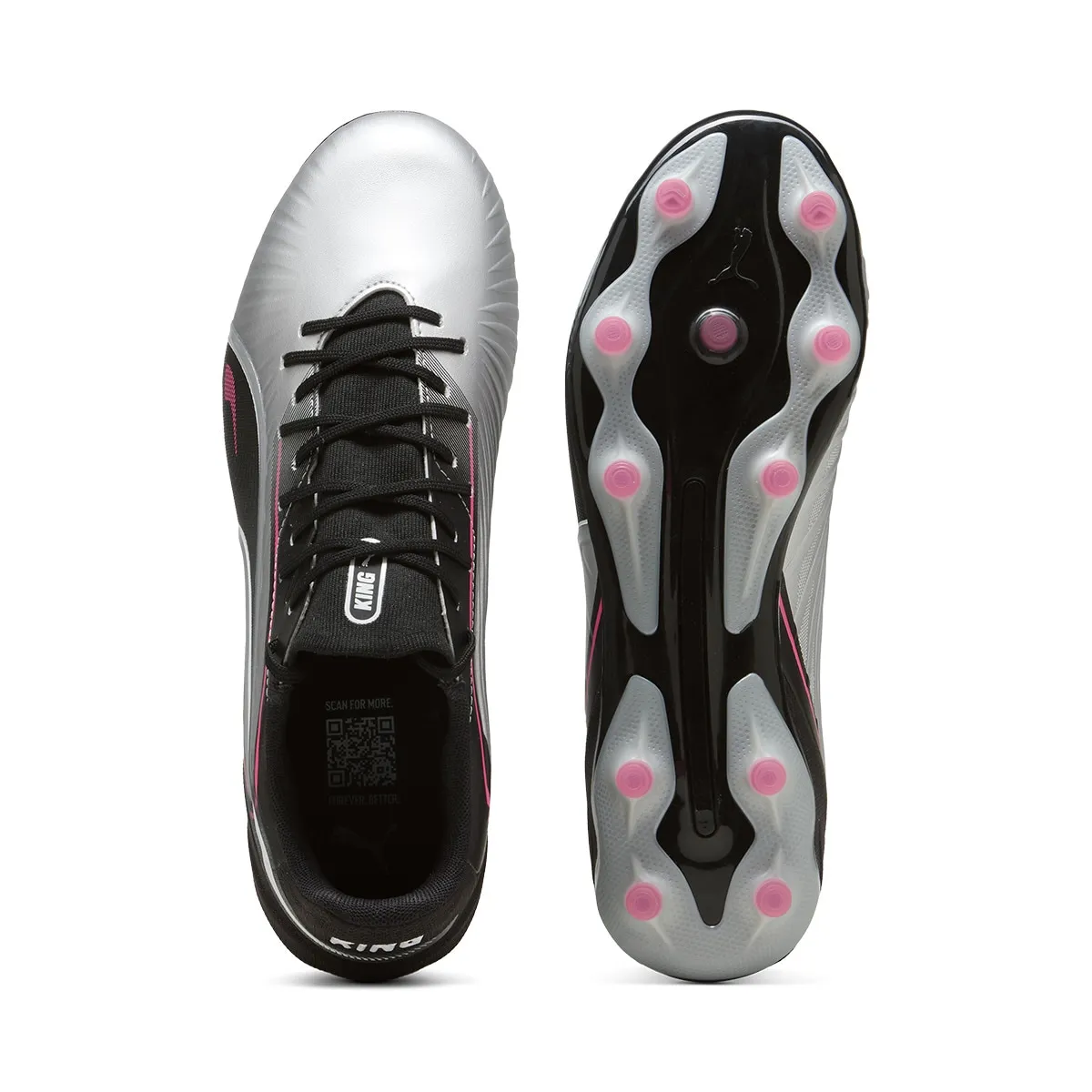Мужские футбольные бутсы KING MATCH FG/AG Jr Puma, серый — фото 3