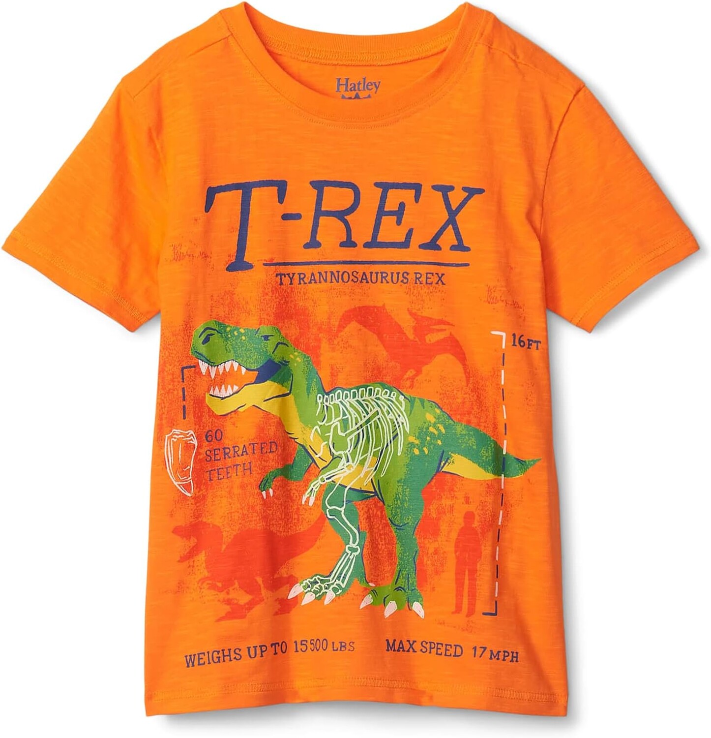 

Футболка Hatley T-Rex Glow In The Dark Graphic Tee, оранжевый