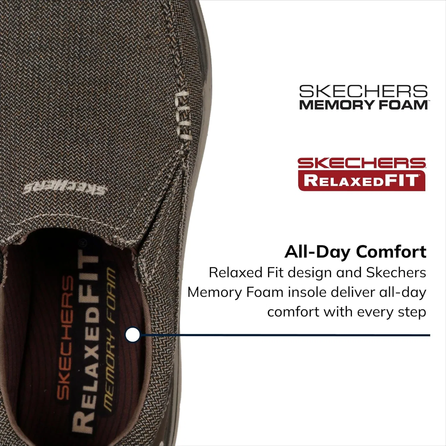 Мужские мокасины Skechers Expected Avillo, 2-Dark Brown — фото 2