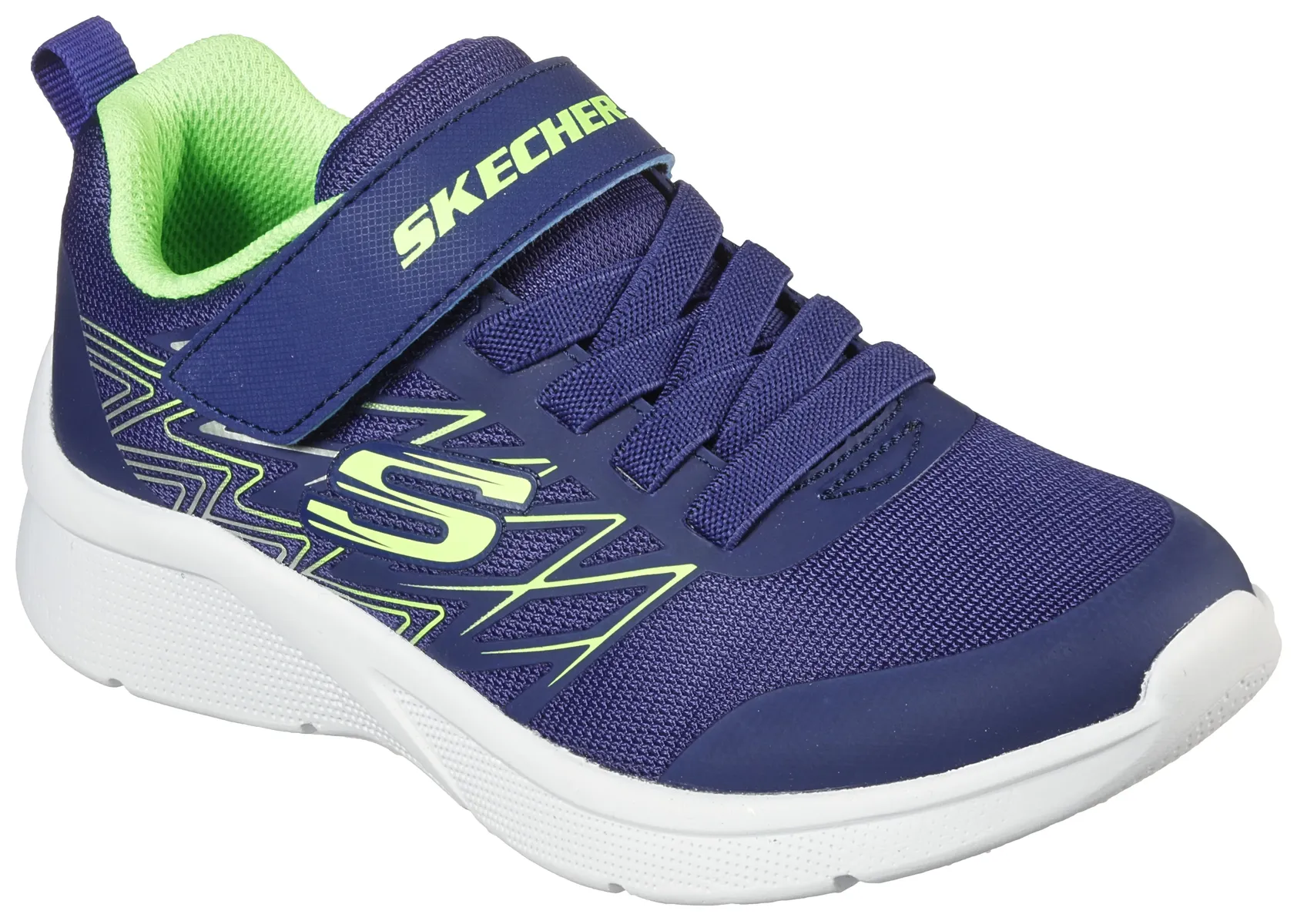 

Детские кроссовки Skechers "MICROSPEC", с контрастной отделкой, повседневная обувь, полуботинки, туфли на шнуровке Skechers Kids, цвет Navy-Limette