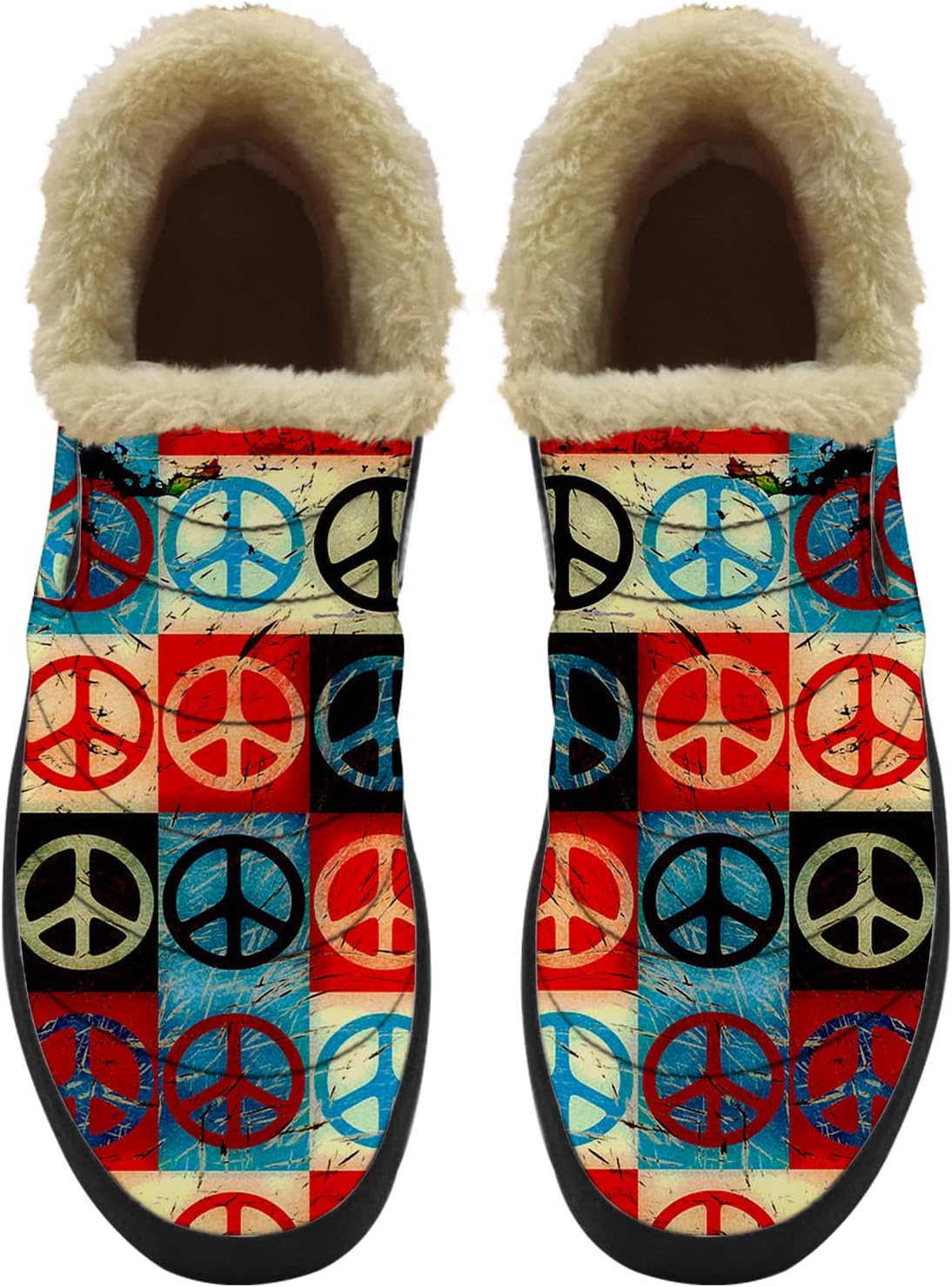 

Ботинки-гепарды для женщин и мужчин, зимние снегоходные сапоги, модные низкие кроссовки, слипоны, ботильоны на щиколотку, подарки ко Дню святого Валентина Ximem, Peace Love Art