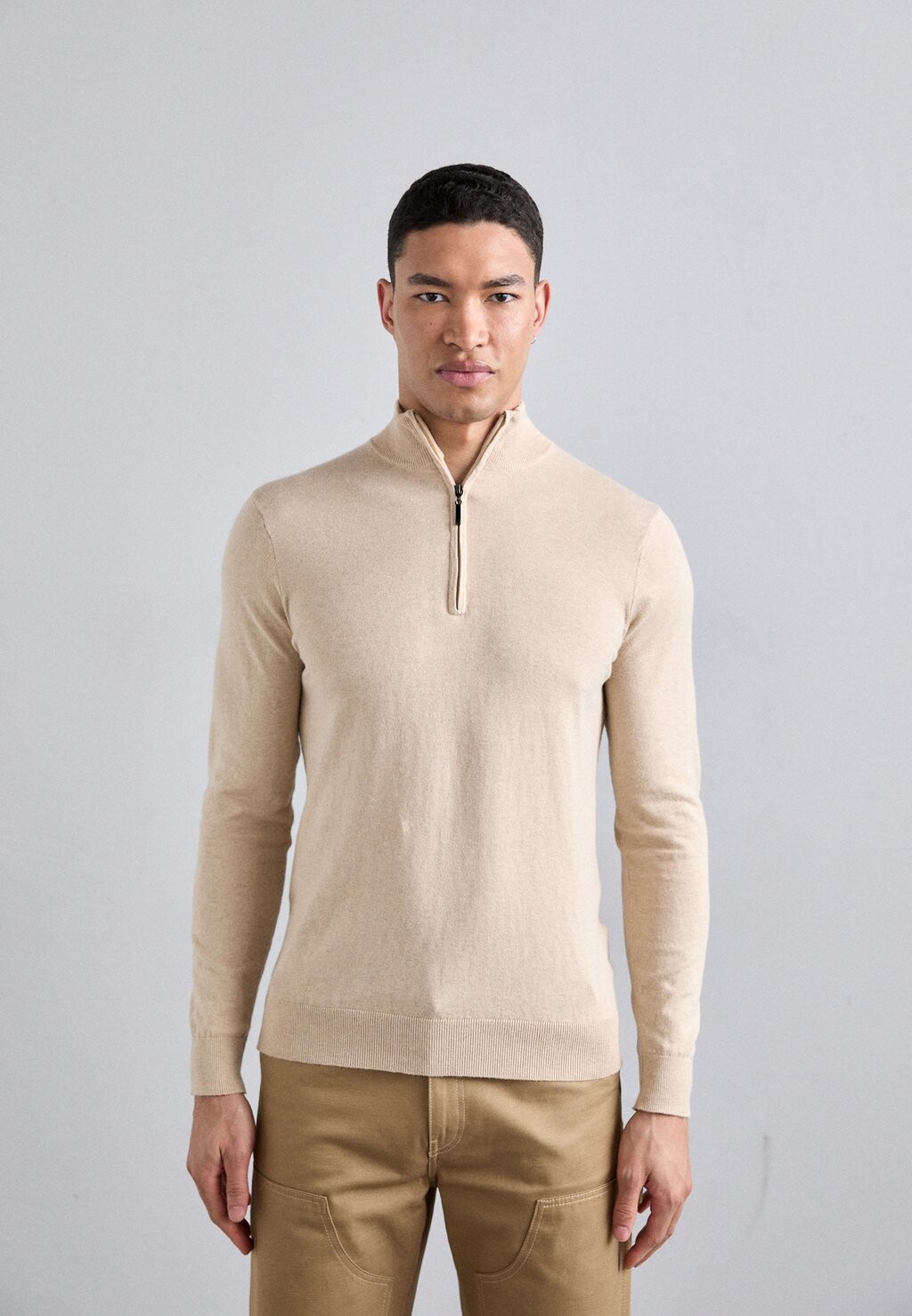 

Джемпер CASHMERE BLEND EASY FIT HALF ZIP KNITID, цвет Sable