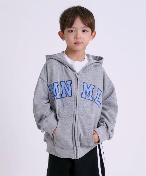 Толстовка на молнии с логотипом MINIMAL, Top Gray