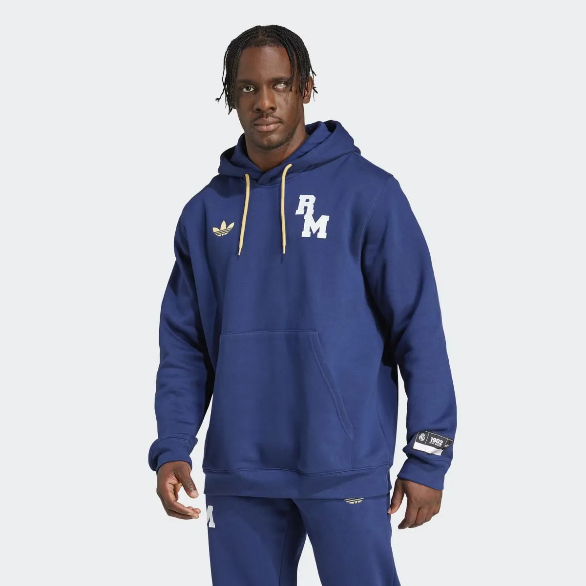 

Мужская толстовка с капюшоном Real Madrid VRCT Adidas, синий