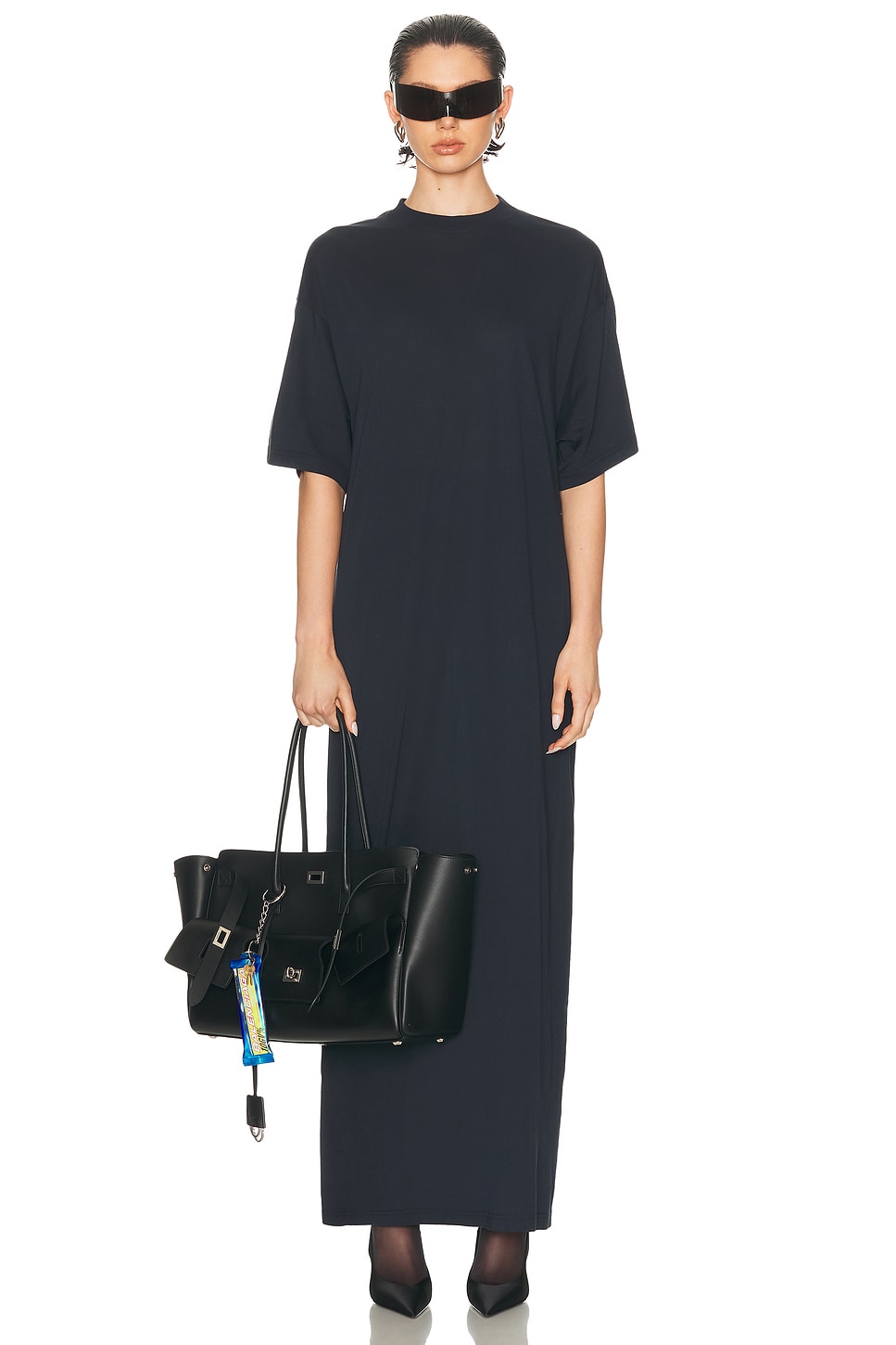 

Cocoon Длинное платье Balenciaga, Faded Black