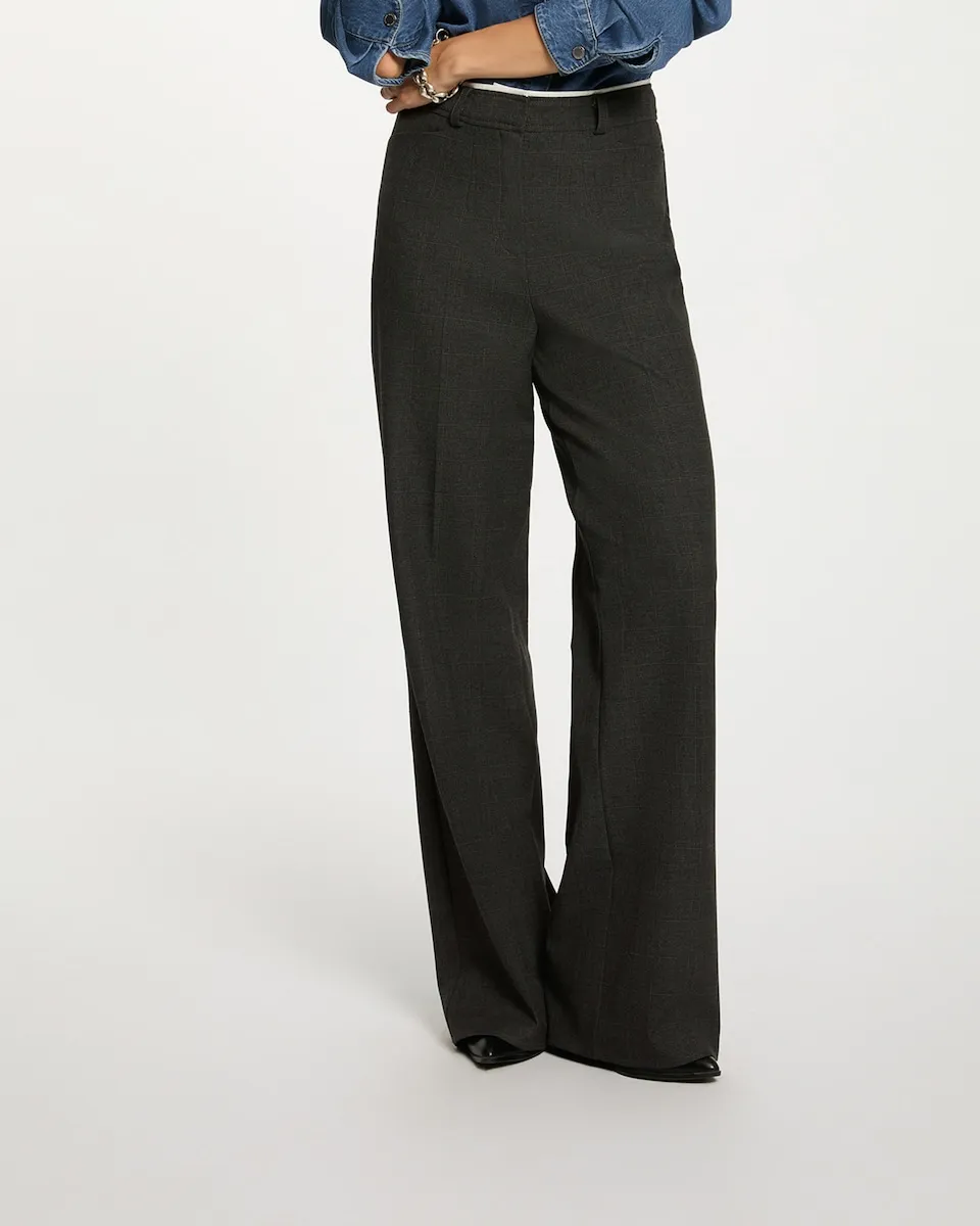 

Женские широкие брюки с высокой талией Morgan, черный