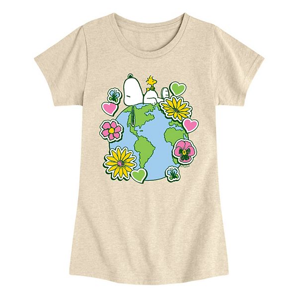 

Футболка с принтом Peanuts Snoopy & Woodstock для девочек 7-16 Licensed Character, Beige