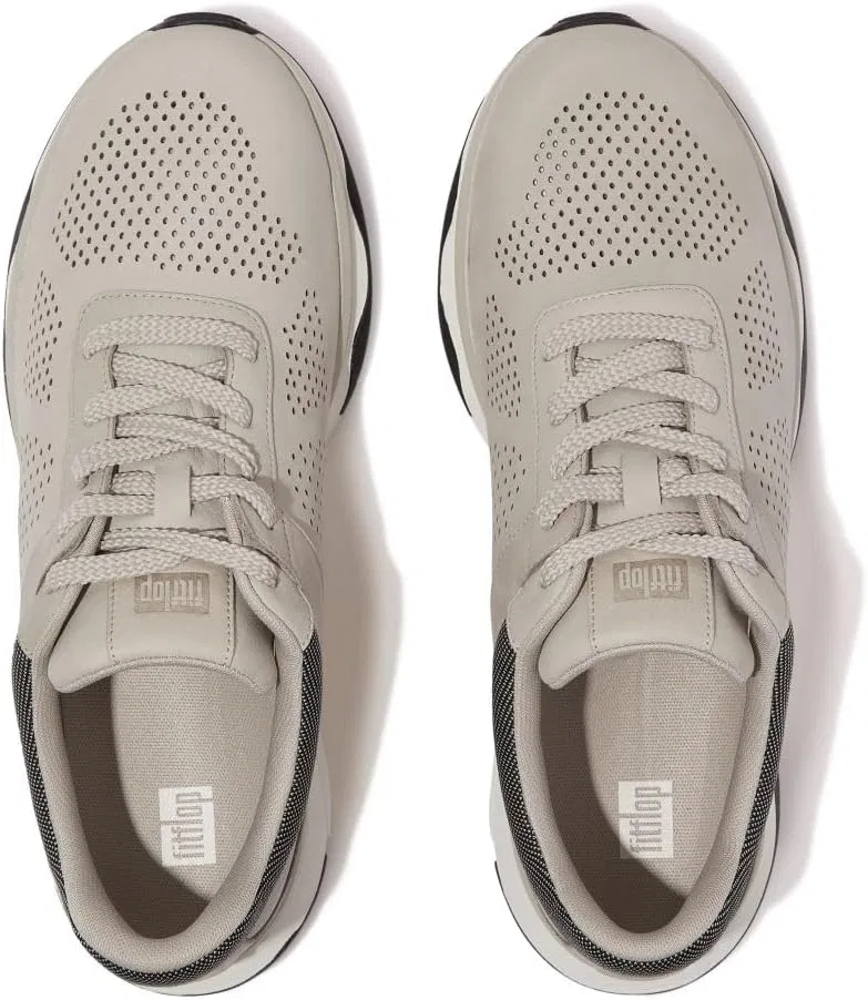 Мужские спортивные кроссовки FitFlop Vitamin Ffx Perf из нубука, Clay Grey Urban White — фото 3