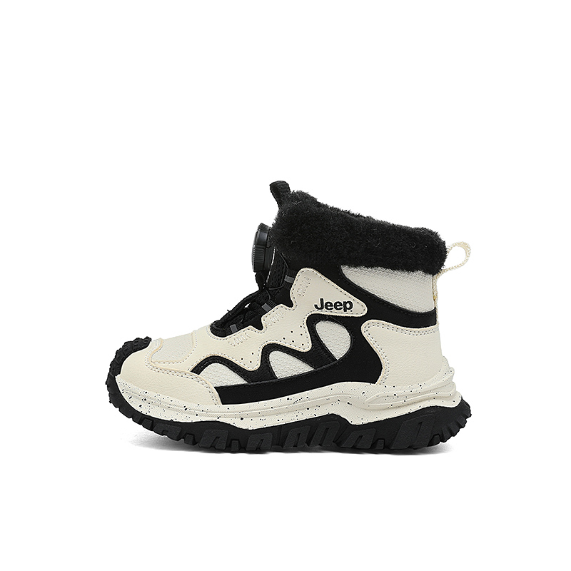 

Детские ботинки High Top Ivory White Obsidian Black Kids' Jeep, Ivory White/Obsidian Black — плотный хлопок