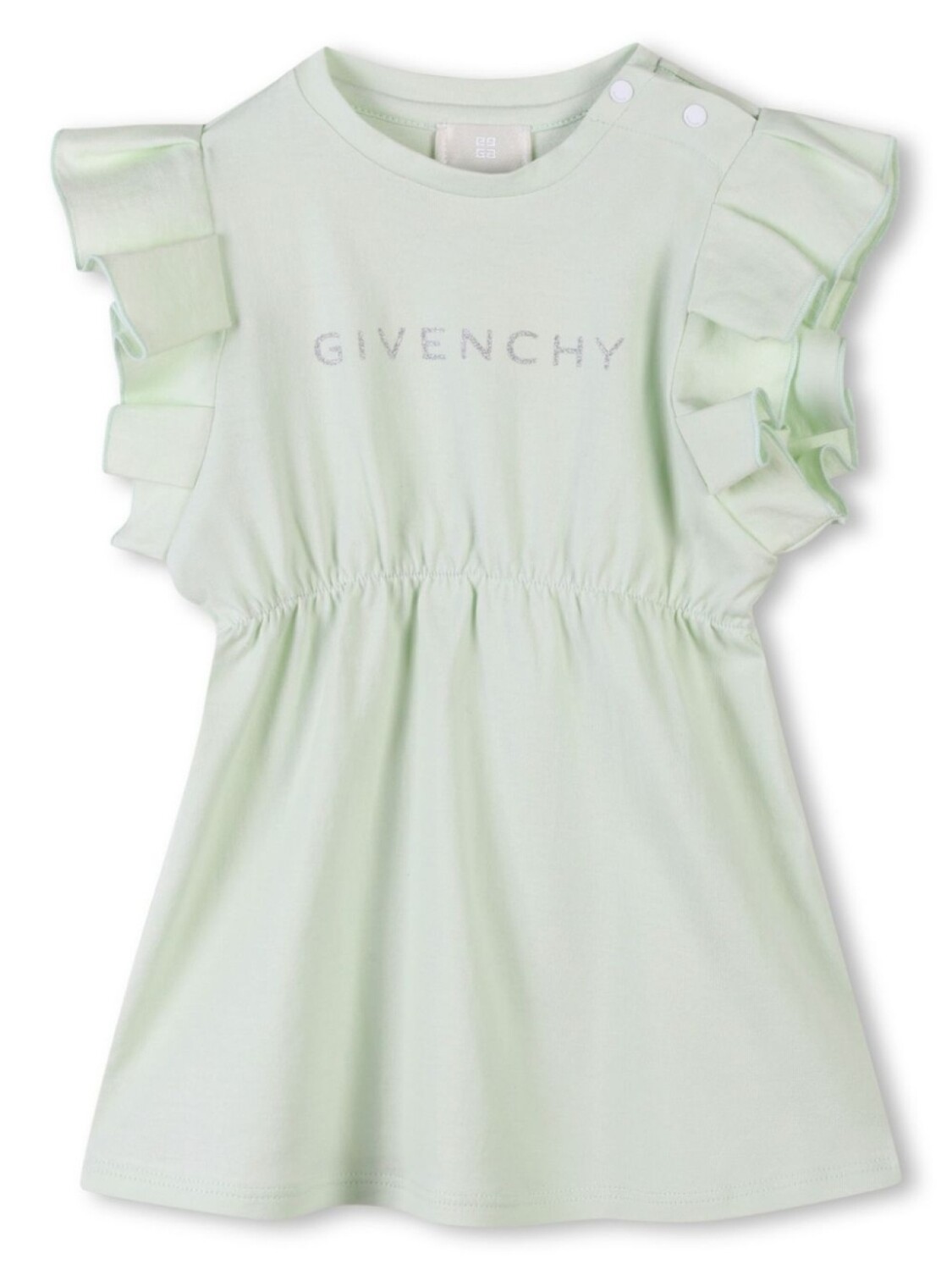 

Платье с логотипом и блестками Givenchy Kids, зеленый