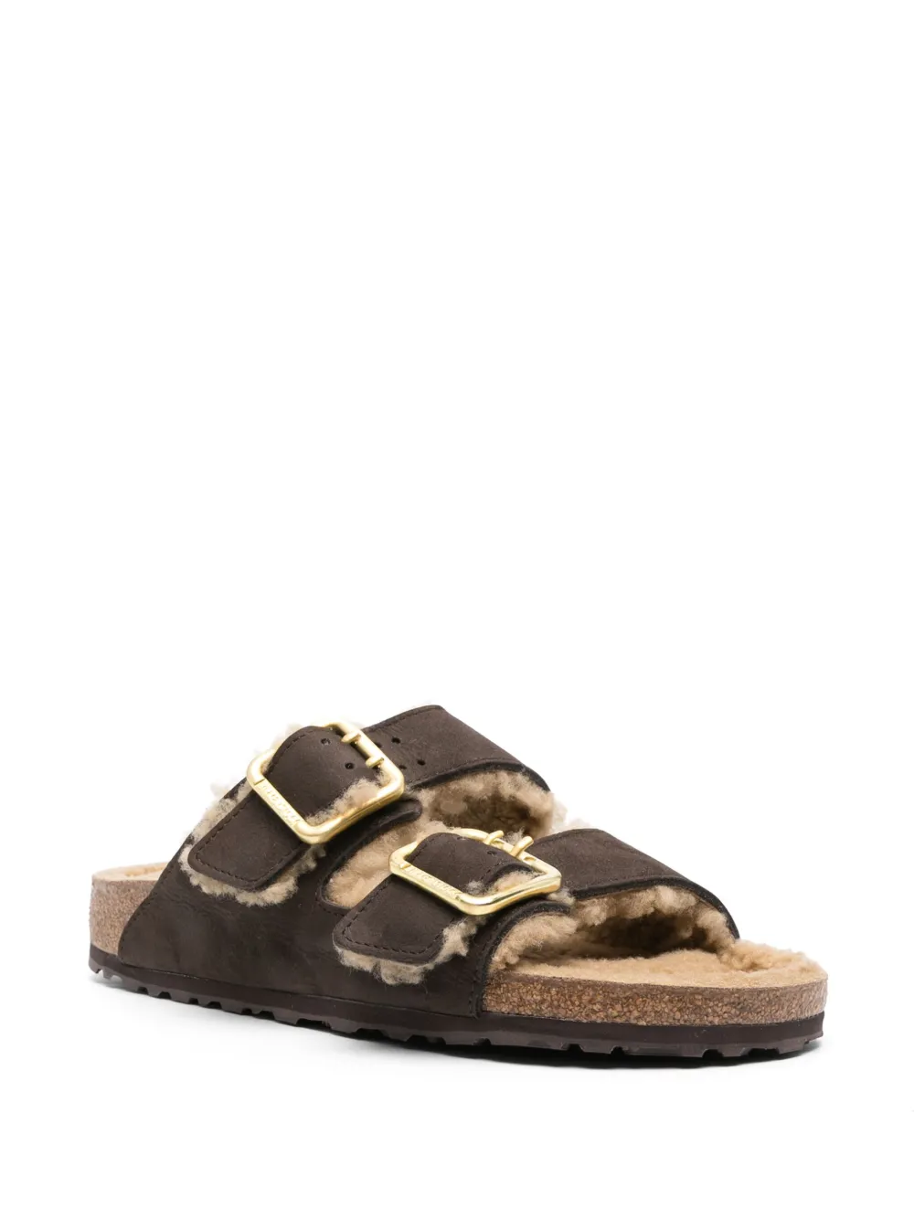 Сандалии Arizona с подкладкой из овчины BIRKENSTOCK, коричневый — фото 2