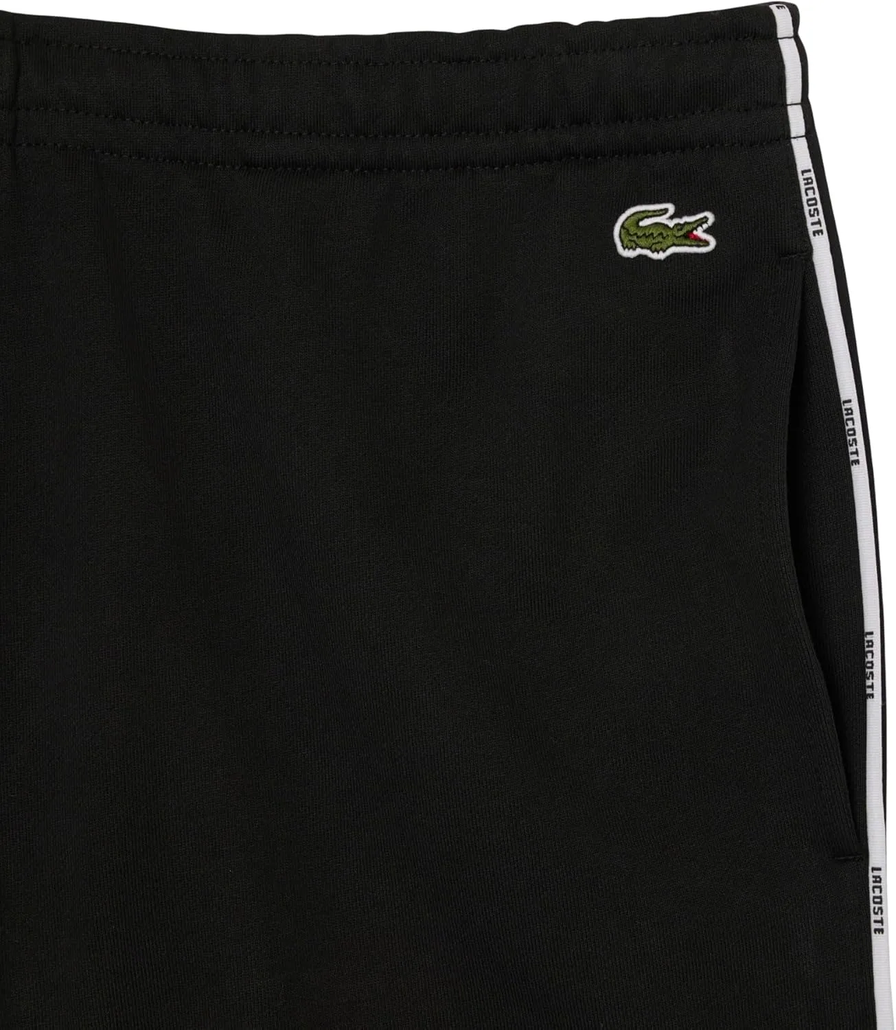 Шорты Lacoste Men's Logo Trim из хлопкового флиса, черный — фото 2