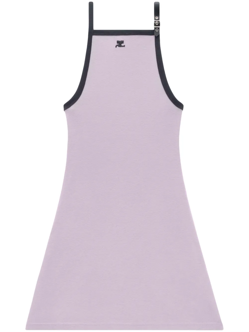 

Платье мини с вышитым логотипом Courrèges, фиолетовый