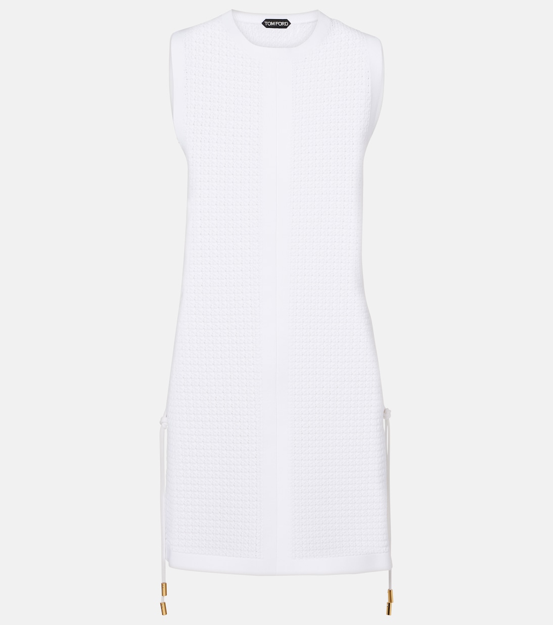 

Мини-платье ажурной вязки Tom Ford, белый