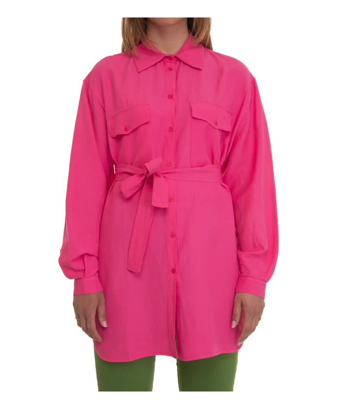 

Длинная блузка с застежкой на пуговицы. Pennyblack, розовый