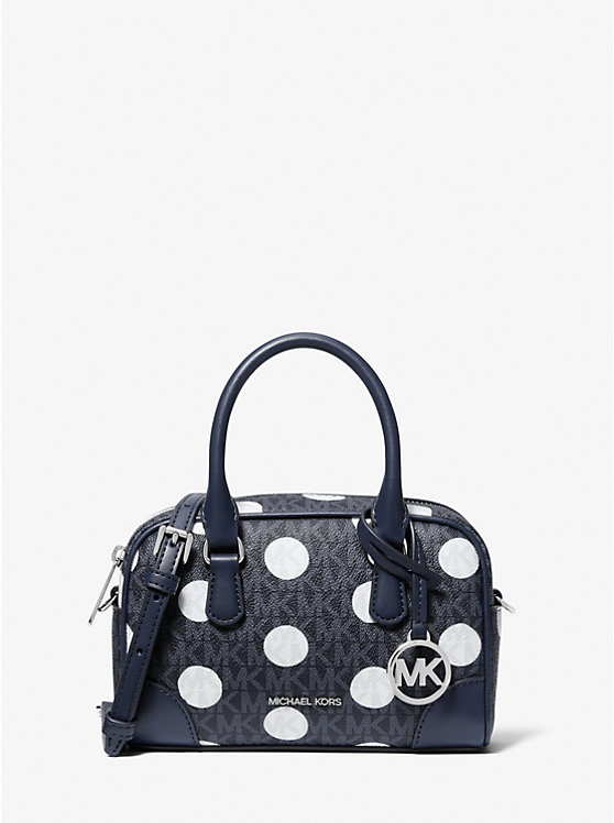 

Сумка-Портфель Thompson очень маленького размера с фирменным логотипом в горошек Michael Kors, синий