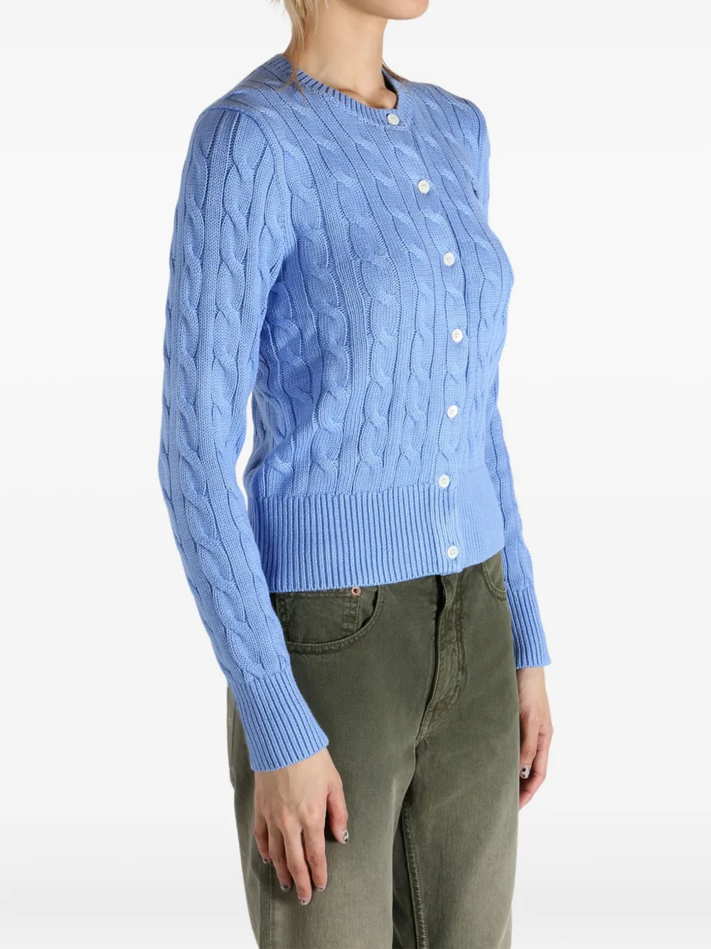 Кардиган фактурной вязки POLO RALPH LAUREN, синий — фото 3