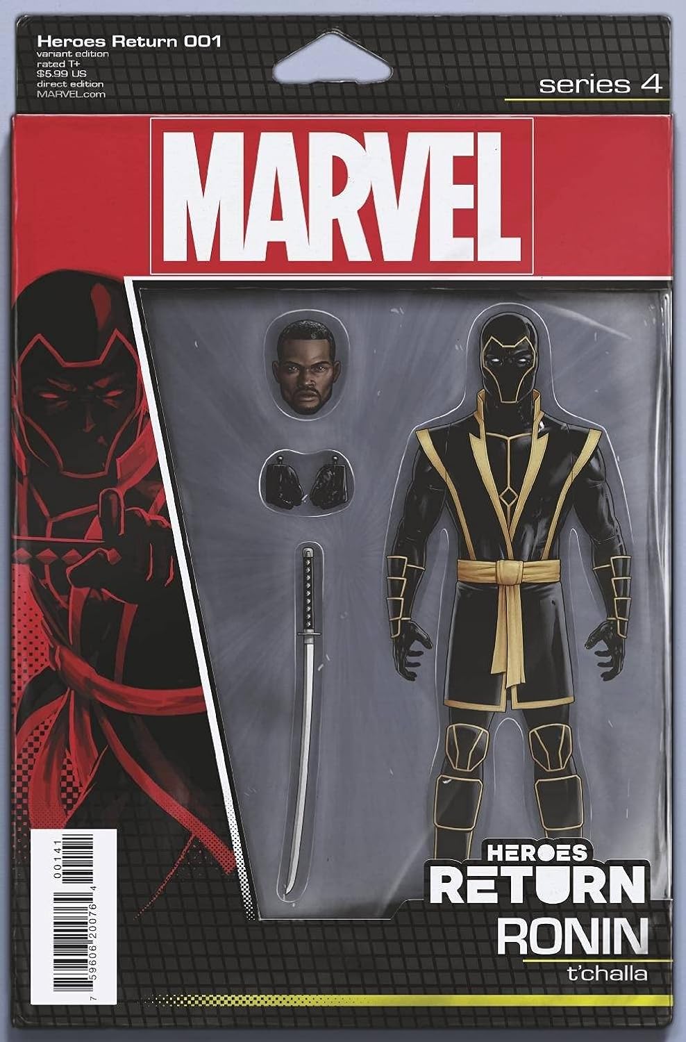 

Heroes Return #1 Comic Book Variant with T’Challa (Black Panther) Action Figure Art on Cover by artist John Tyler Christopher (NOT an ACTUAL TOY) (Marvel Entertainment)