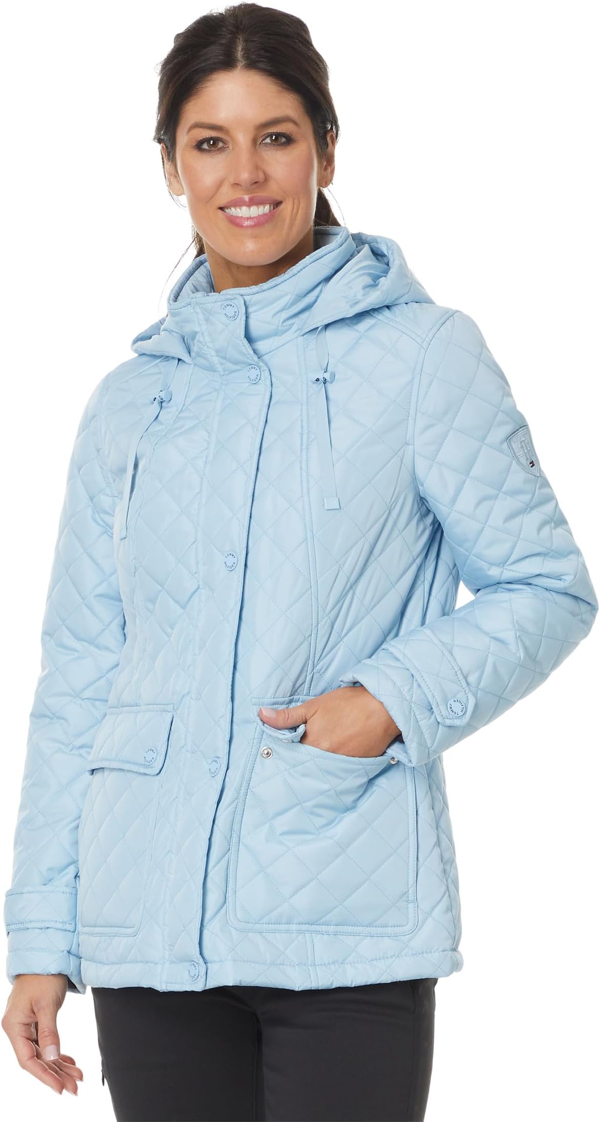 

Куртка Tommy Hilfiger Hooded Quilted Jacket, цвет Cerulean