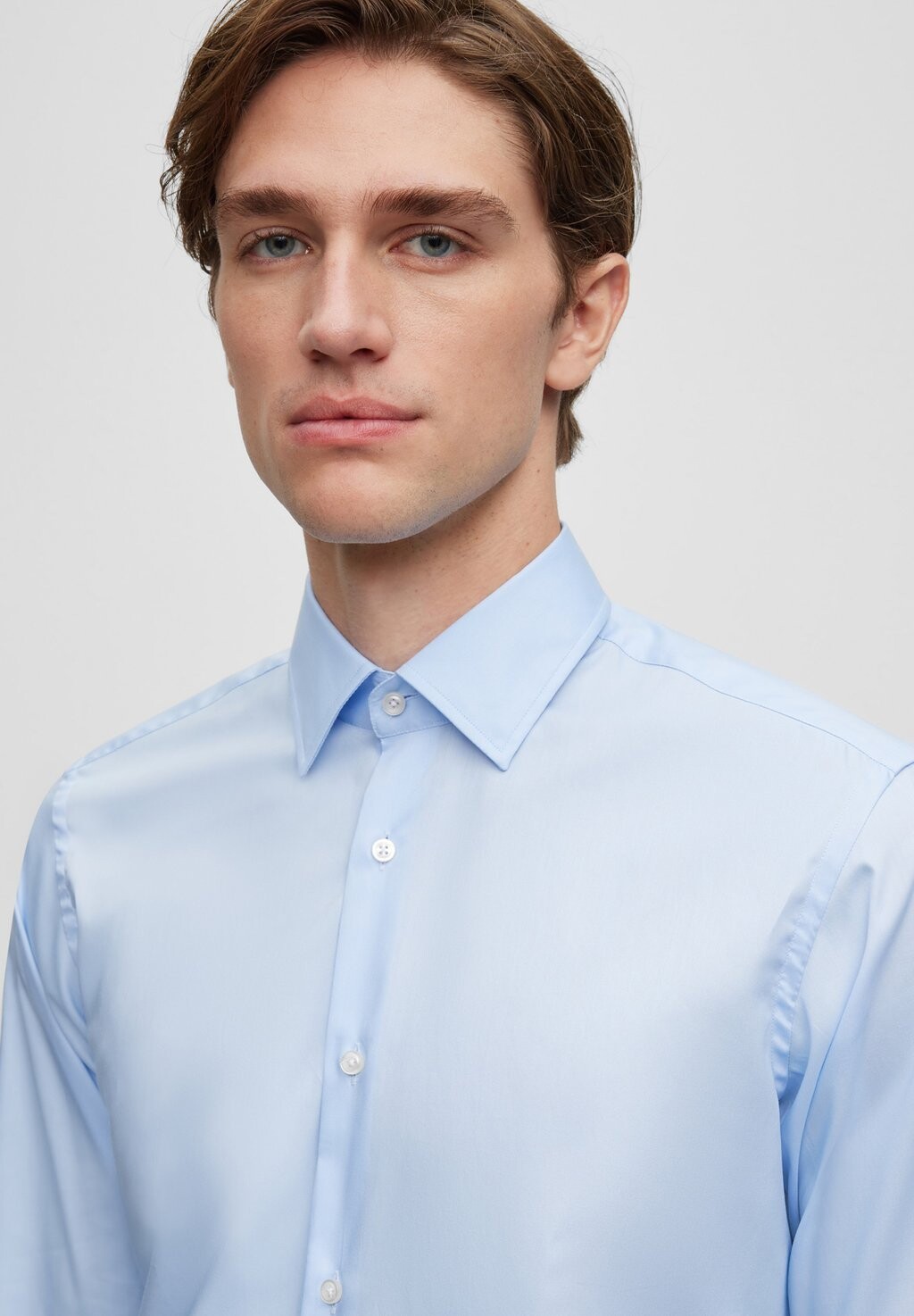 Классическая рубашка Joe Kent BOSS, цвет light blue — фото 4