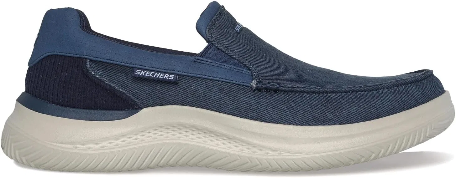Мужские слипоны Skechers Hasting Fielden, Navy Canvas — фото 3