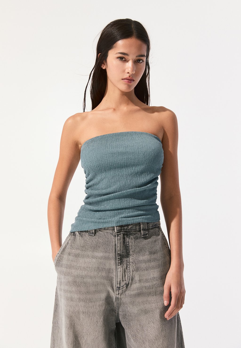 

Топ ASYMMETRIC PULL&BEAR, синий