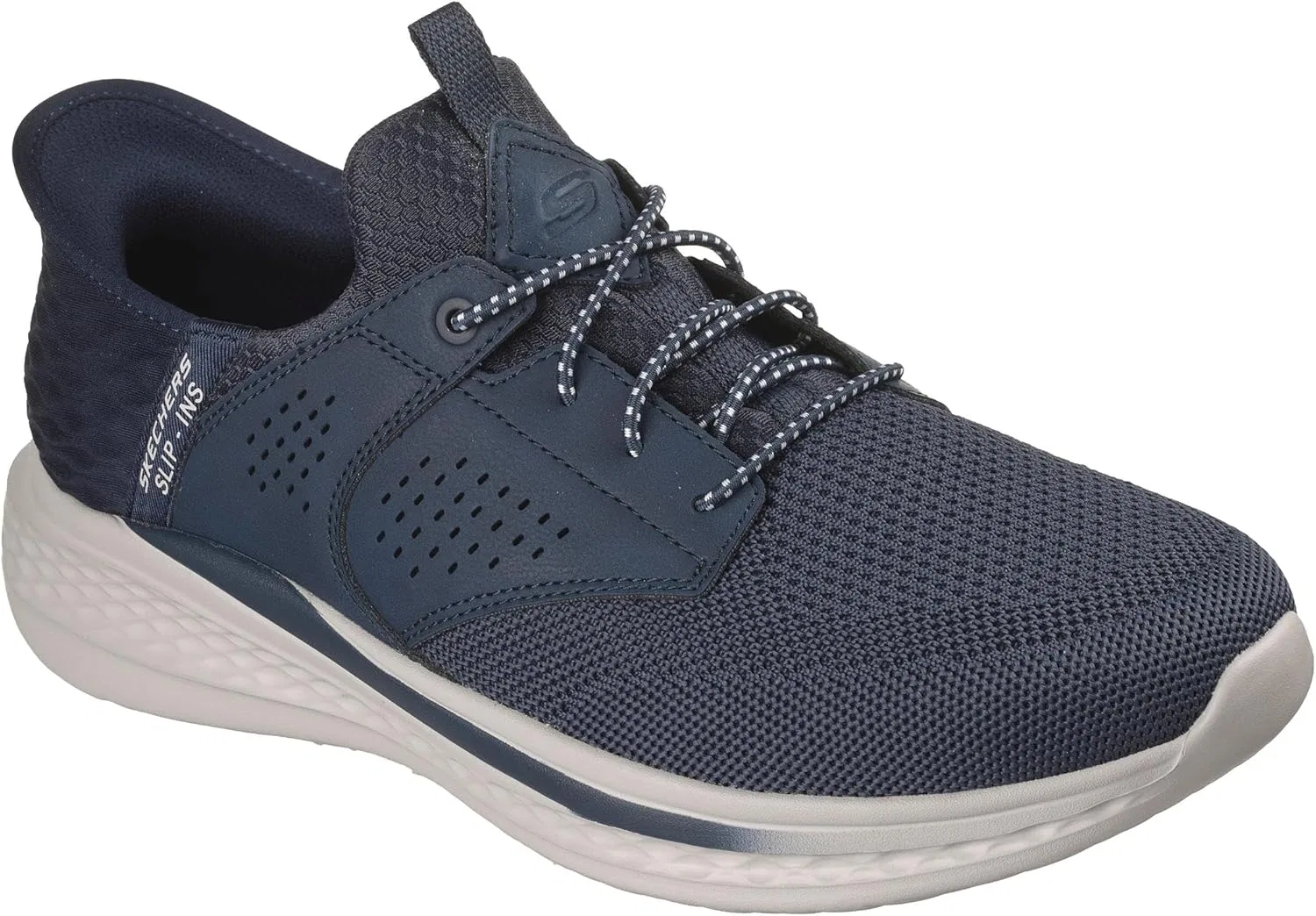 Мужские кроссовки Skechers Slade Caster, Navy Blue Knit Mesh Synthetic