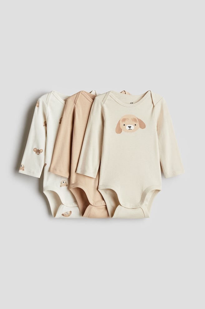 

Упаковка из 3 трикотажных боди с принтом H&M, мультиколор