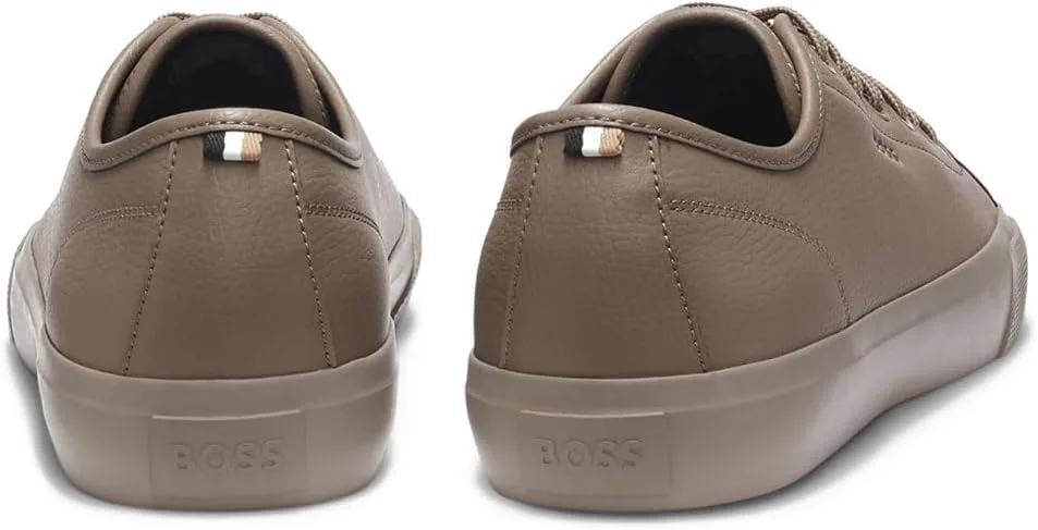 Мужские теннисные кроссовки BOSS Aiden_Tenn_sgrpu, бежевый — фото 4